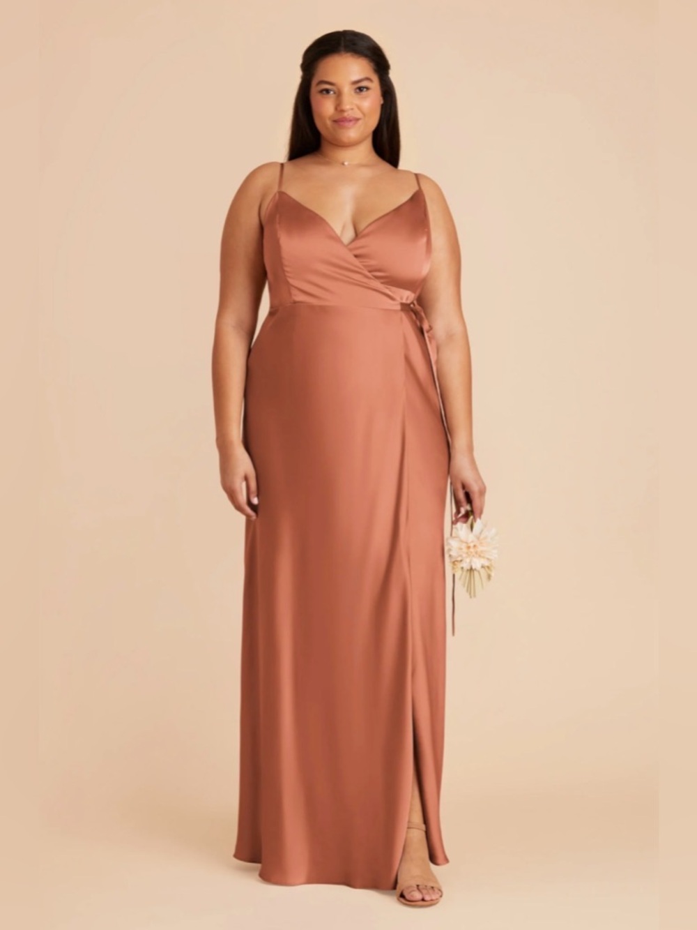 Birdy Grey Cindy Dress Satin Wrap Maxi Dress